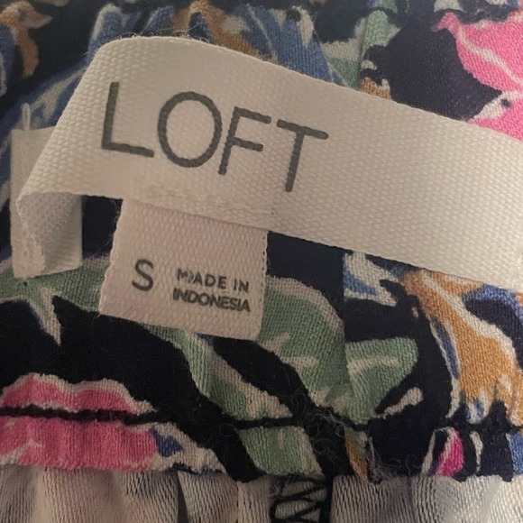 LOFT Fluid Spring Bloom Wide Leg Floral Cropped Pants Women's Small - Picture 3 of 8